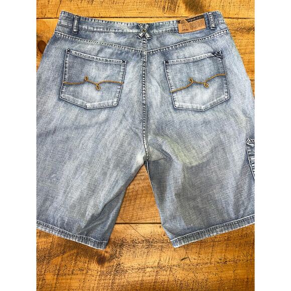 Mens LR Geans Blue Denim Lightweight Cotton Shorts Pockets‎ Size 38 - Picture 7 of 9